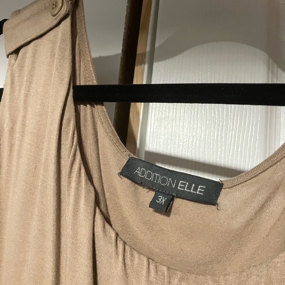 Addition Elle Tan Ruched Tank Top - Picture 3 of 4